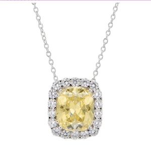 Savvy Cie NWOT Lab Created Canary and CZ Luxury Pendant